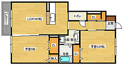 パークサイド 2LDKの間取図画像
