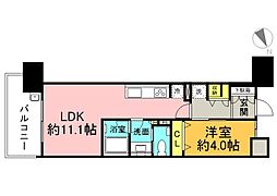 ザ・広島フロント 1LDKの間取図画像