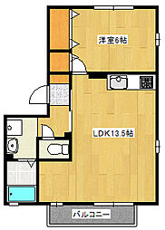 ウィルコート2 1LDKの間取図画像