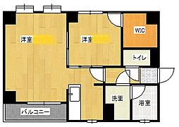 グレイス南蟹屋 1LDKの間取図画像
