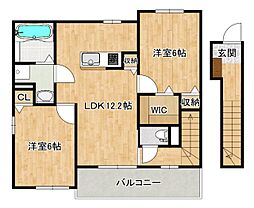 セイバリー馬木 2LDKの間取図画像
