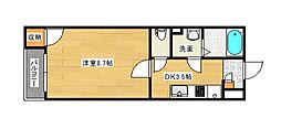 レオネクストステージ2 1Kの間取図画像