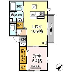 メゾン・ド・ソレイユ 1LDKの間取図画像
