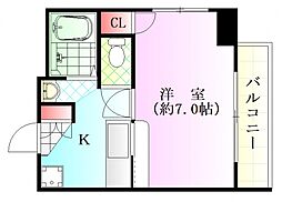 SHOKIBldg大手町 1Kの間取図画像