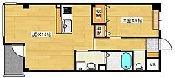 ShineSakae 1LDKの間取図画像