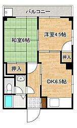 FORWEST住吉 2DKの間取図画像