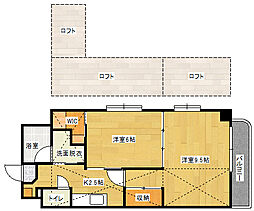 第25やたがいビル 2Kの間取図画像