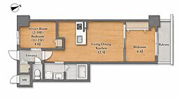 S-RESIDENCE富士見町aglitter 1SLDKの間取図画像