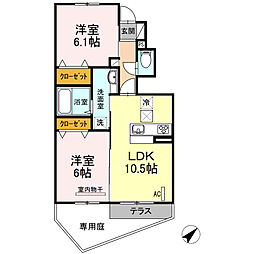 GraciousB 2LDKの間取図画像