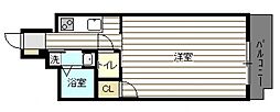 ロワジールY 1Kの間取図画像