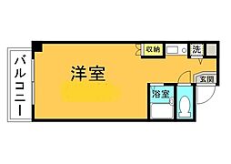 上幟町ビル ワンルームの間取図画像