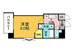 YellResidence横川新橋 1Kの間取図画像