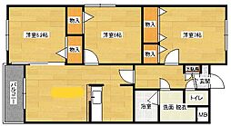 アセーラA館 3LDKの間取図画像
