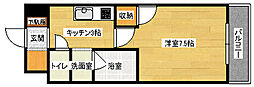 シャルマン財官3 1Kの間取図画像