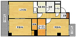 リョーワ昭和町ビル 2LDKの間取図画像