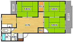 ビューハイツ南千田 3DKの間取図画像