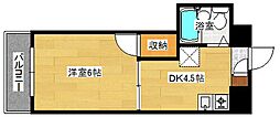 中高下ビル 1DKの間取図画像
