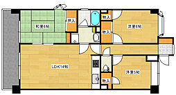 第3橘谷ビル 3階3LDKの間取り