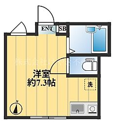 KEYAKI RESIDENCE ワンルームの間取図画像