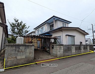 外観:東側前面道路に16.23m接道しています 外観:東側前面道路に16.23m接道しています