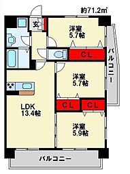 JR鹿児島本線 枝光駅 徒歩10分 3階/-