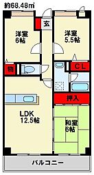 フォレストヴィラ別所町 3LDKの間取図画像