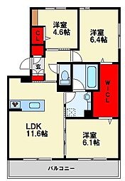 仮)D-ROOM鷹の巣2丁目 3階/-