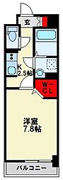 ロータス青山1 1Kの間取図画像