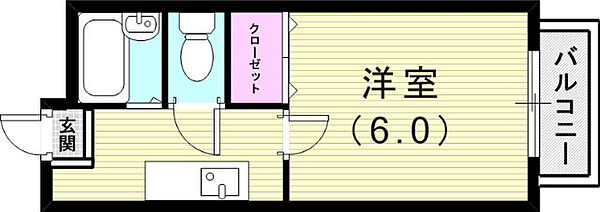 クレセールサーチ ｜兵庫県神戸市北区有野中町4丁目(賃貸アパート1K・1階・19.87㎡)の写真 その2