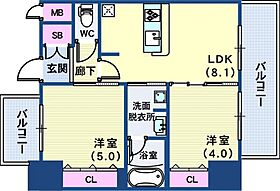 エステムプラザ神戸三宮ルクシア  ｜ 兵庫県神戸市中央区御幸通3丁目（賃貸マンション2LDK・5階・42.07㎡） その2