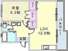 ロイヤルマンション2号棟  ｜ 兵庫県神戸市北区泉台7丁目1-1（賃貸マンション1LDK・3階・45.00㎡） その2