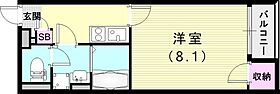 クレイノティーハイム　リオン  ｜ 兵庫県神戸市北区有野町有野3446-6（賃貸アパート1K・1階・25.89㎡） その2