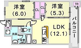 ナタリー神戸  ｜ 兵庫県神戸市兵庫区湊町4丁目（賃貸マンション2LDK・6階・55.58㎡） その2