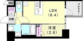 エスリード神戸三宮ヒルズ  ｜ 兵庫県神戸市中央区中山手通2丁目1-23（賃貸マンション1LDK・6階・29.24㎡） その2