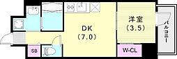 MAISHIN神戸三宮EAST 1DKの間取図画像