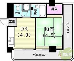 東芦屋マンション  ｜ 兵庫県芦屋市東芦屋町（賃貸マンション1K・3階・24.75㎡） その2