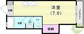 タンシンビル  ｜ 兵庫県神戸市灘区上河原通4丁目（賃貸マンション1R・3階・22.93㎡） その2