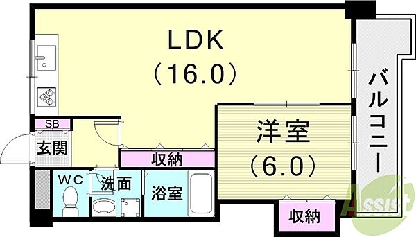 ビオトープ芦屋 ｜兵庫県芦屋市船戸町(賃貸マンション1LDK・3階・48.00㎡)の写真 その2