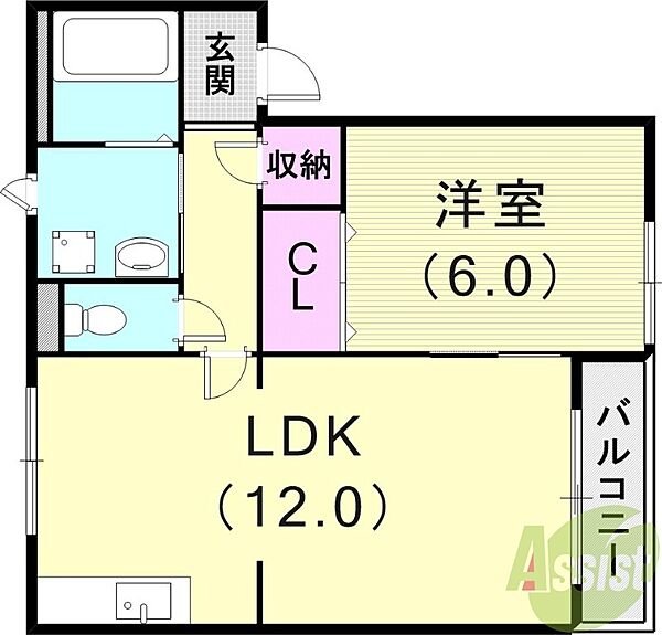 ＭＵＳＥ芦屋 ｜兵庫県芦屋市平田北町(賃貸アパート1LDK・1階・42.60㎡)の写真 その2