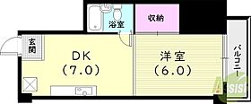 ドミトリー甲子園  ｜ 兵庫県西宮市上甲子園1丁目2-2（賃貸マンション1DK・5階・27.06㎡） その2