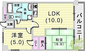 センターヒル岡本  ｜ 兵庫県神戸市東灘区岡本3丁目（賃貸マンション2LDK・2階・54.17㎡） その2