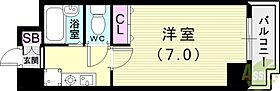 オード夙川  ｜ 兵庫県西宮市羽衣町6-1（賃貸マンション1K・2階・21.38㎡） その2