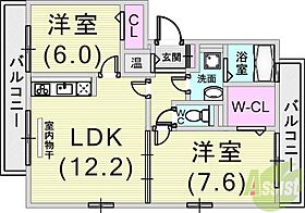 メゾン・ドゥ・アシュ 201 ｜ 兵庫県神戸市東灘区魚崎西町4丁目（賃貸アパート2LDK・2階・60.88㎡） その2