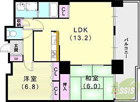 ファインビュー西宮  ｜ 兵庫県西宮市津門大塚町2-30（賃貸マンション2LDK・19階・67.37㎡） その2