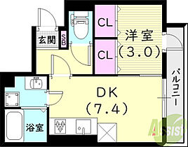 CLII  ｜ 兵庫県西宮市花園町（賃貸アパート1DK・2階・30.20㎡） その2