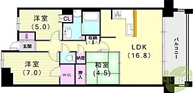 プラウド夙川松下町  ｜ 兵庫県西宮市松下町9-36（賃貸マンション3LDK・5階・75.05㎡） その2