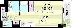 フレンシア西宮北口  ｜ 兵庫県西宮市深津町2-28（賃貸マンション1LDK・2階・39.63㎡） その2