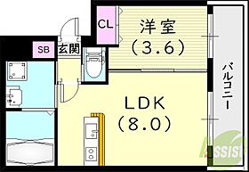 フルール甲子園  ｜ 兵庫県西宮市甲子園七番町18-4（賃貸マンション1LDK・3階・28.00㎡） その2