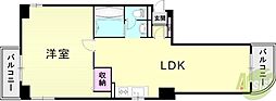 サンパレス21六甲2 1LDKの間取図画像