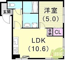 灘ハイツ  ｜ 兵庫県神戸市東灘区魚崎西町4丁目（賃貸マンション1LDK・4階・42.00㎡） その2